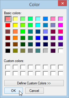 Click on the color chip you want to add and click OK.