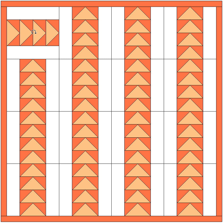 Click on the block in the quilt you want to rotate.