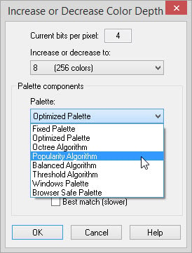 optimized palette