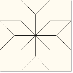 Correctly Drawn: Notice how all the patches touch each other and create the outside block border. None of the the patches overlap.