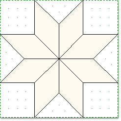 Incorrectly Drawn: The entire block must be filled in with patches, otherwise you will create holes in your block. Without finishing the block, you are creating a motif instead.